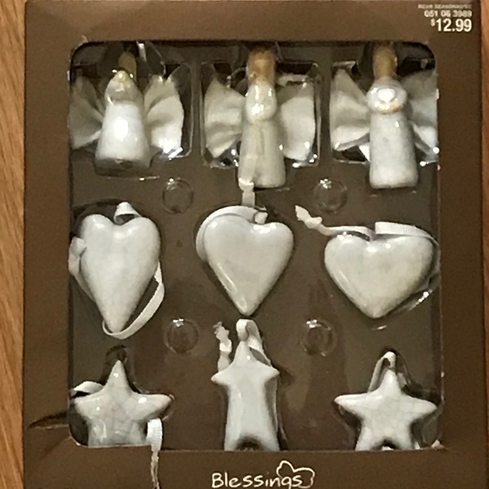 Blessings Ornaments (9, small about 1 inch)